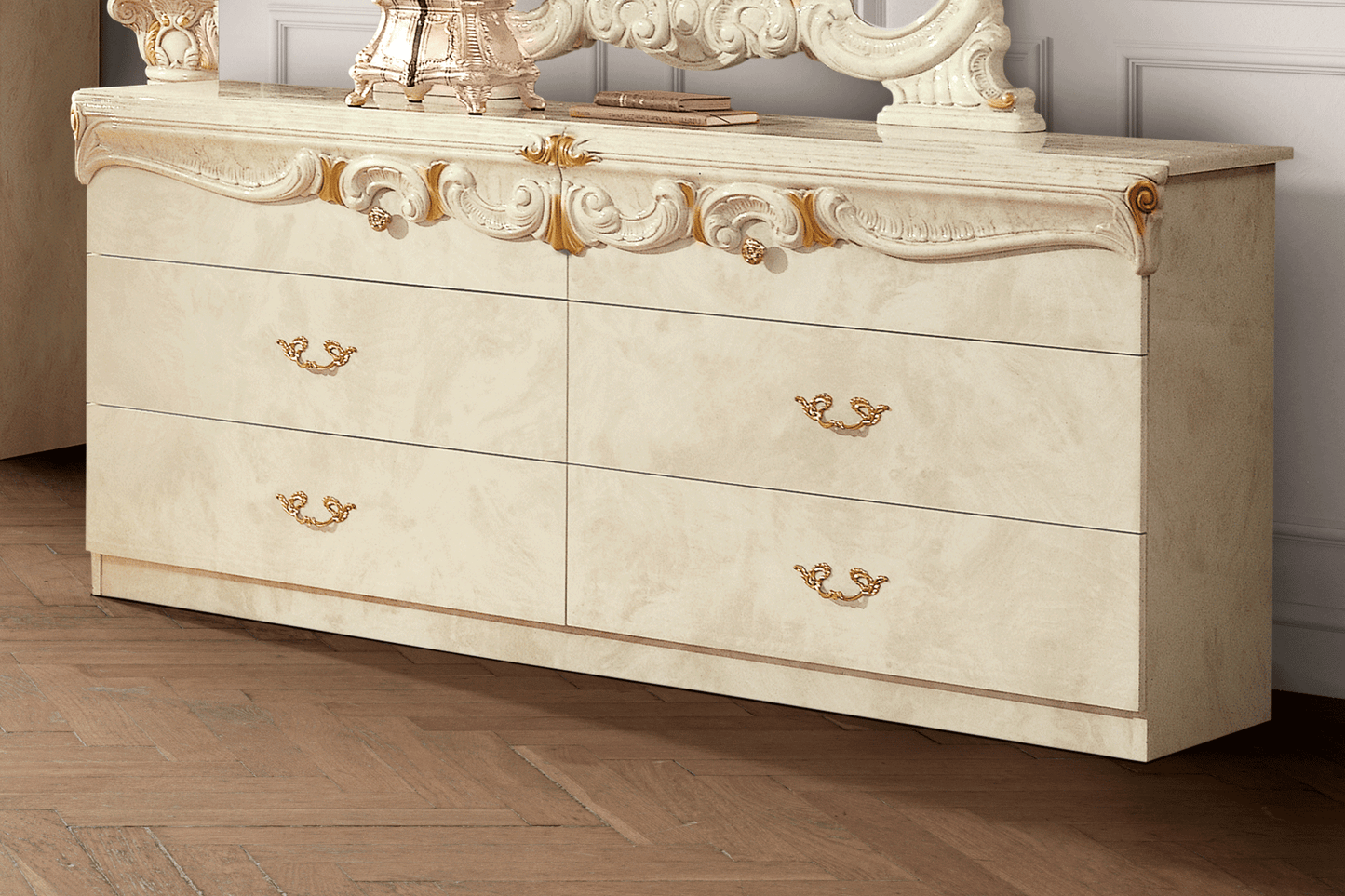 Classic Ivory Dresser - 68 Inch
