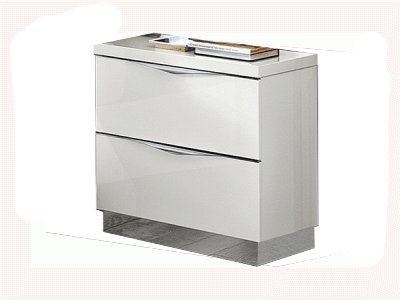 Classic White Nightstand - 23.6 Inch