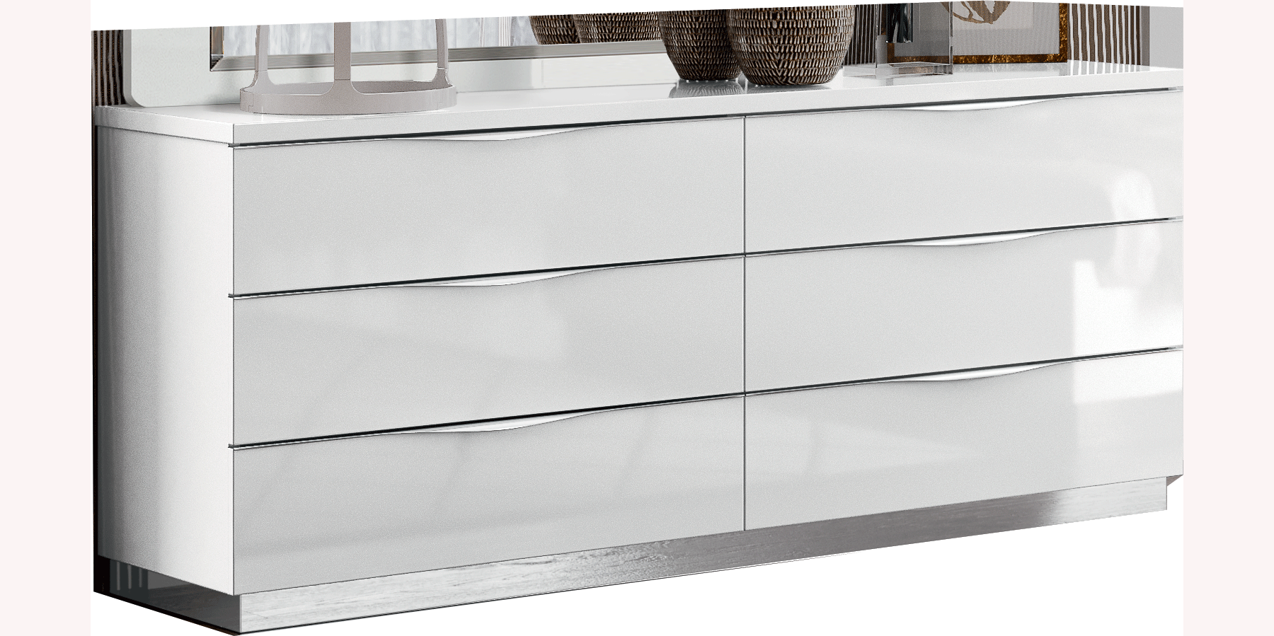 Classic White Dresser - 68 Inch