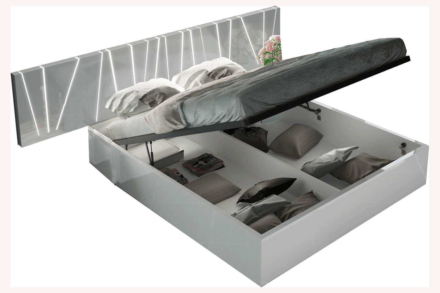 Classic King Storage Bed - 126 Inch - 126x85.43 Inch