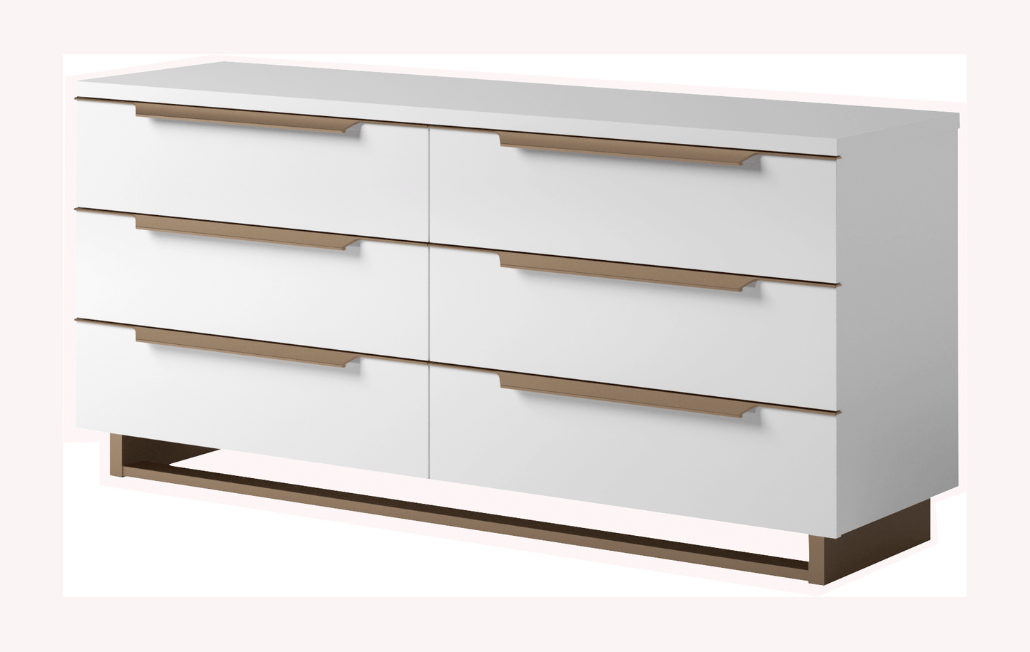 Classic White Dresser - 68 Inch