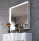 Classic White Mirror with White Finish - 39 Inch