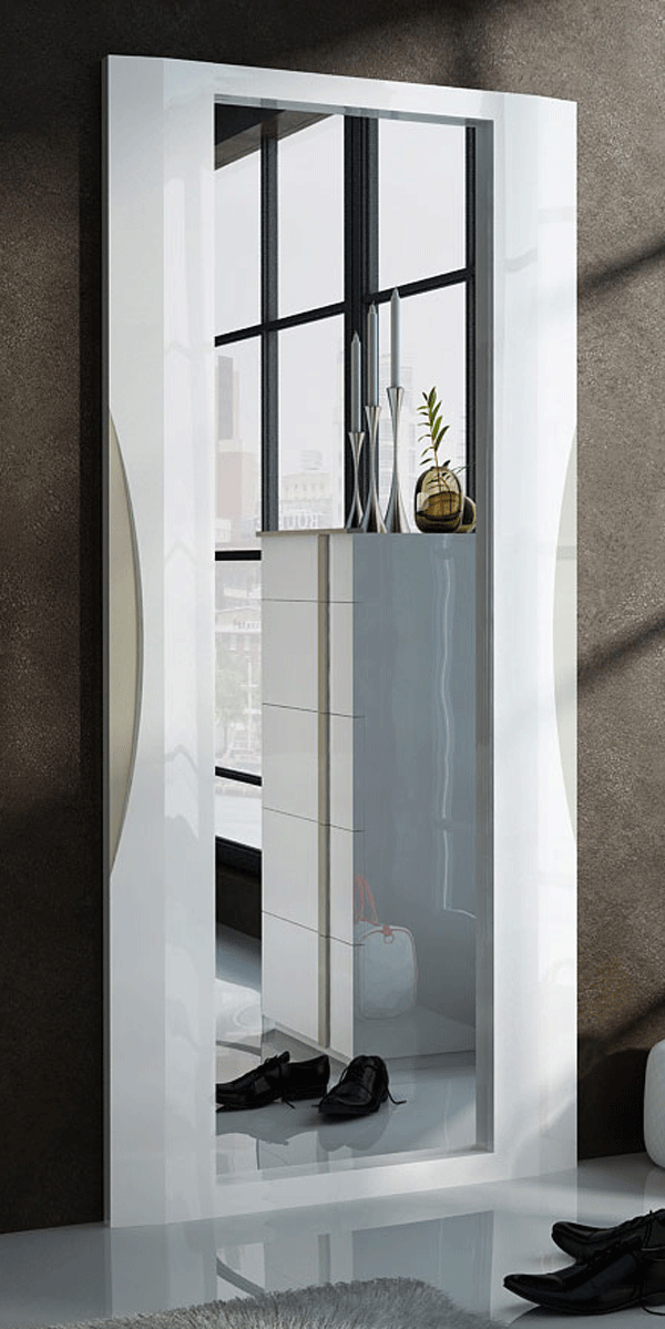 Classic White Mirror with White Finish - 31 Inch