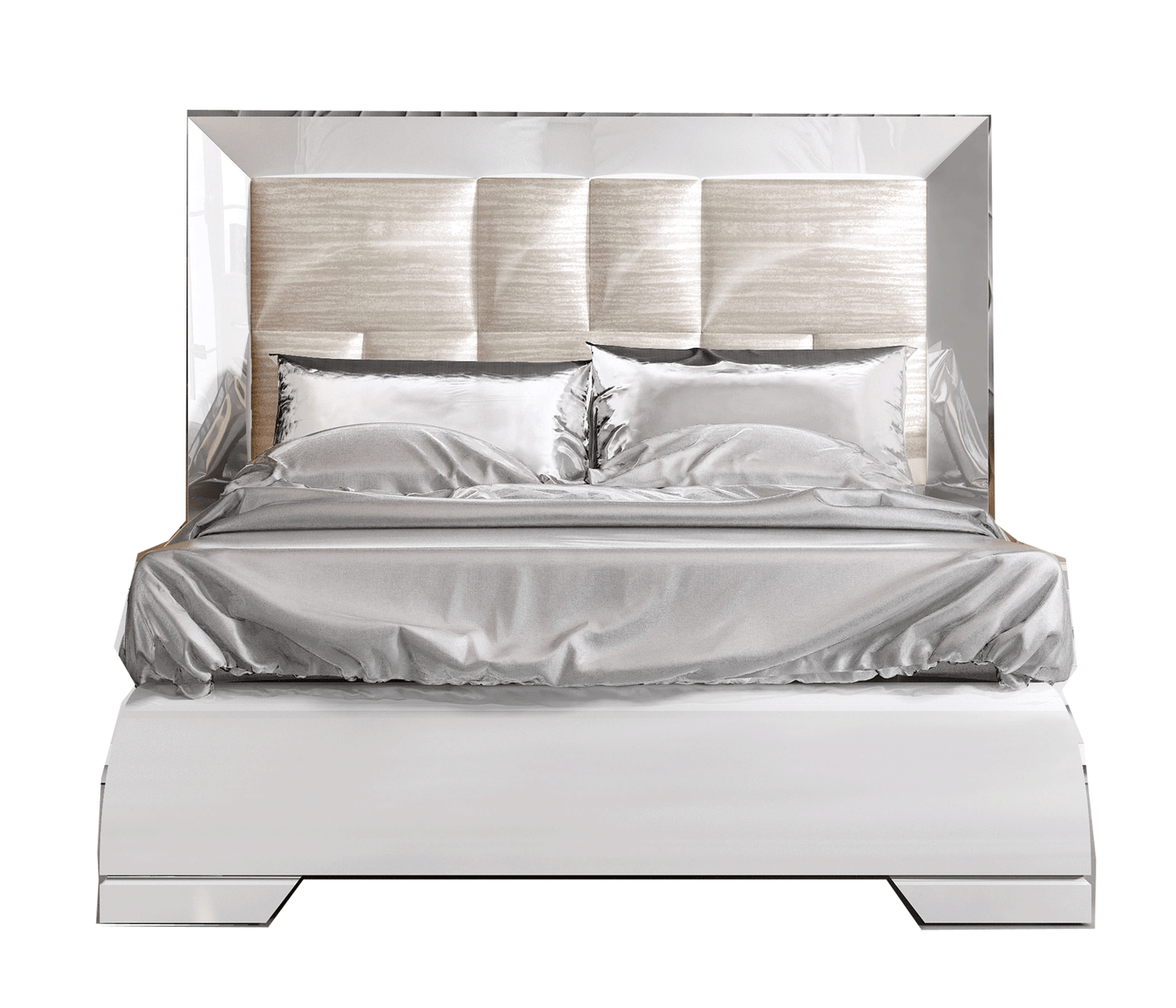 Classic White Queen Bed - 73 Inch