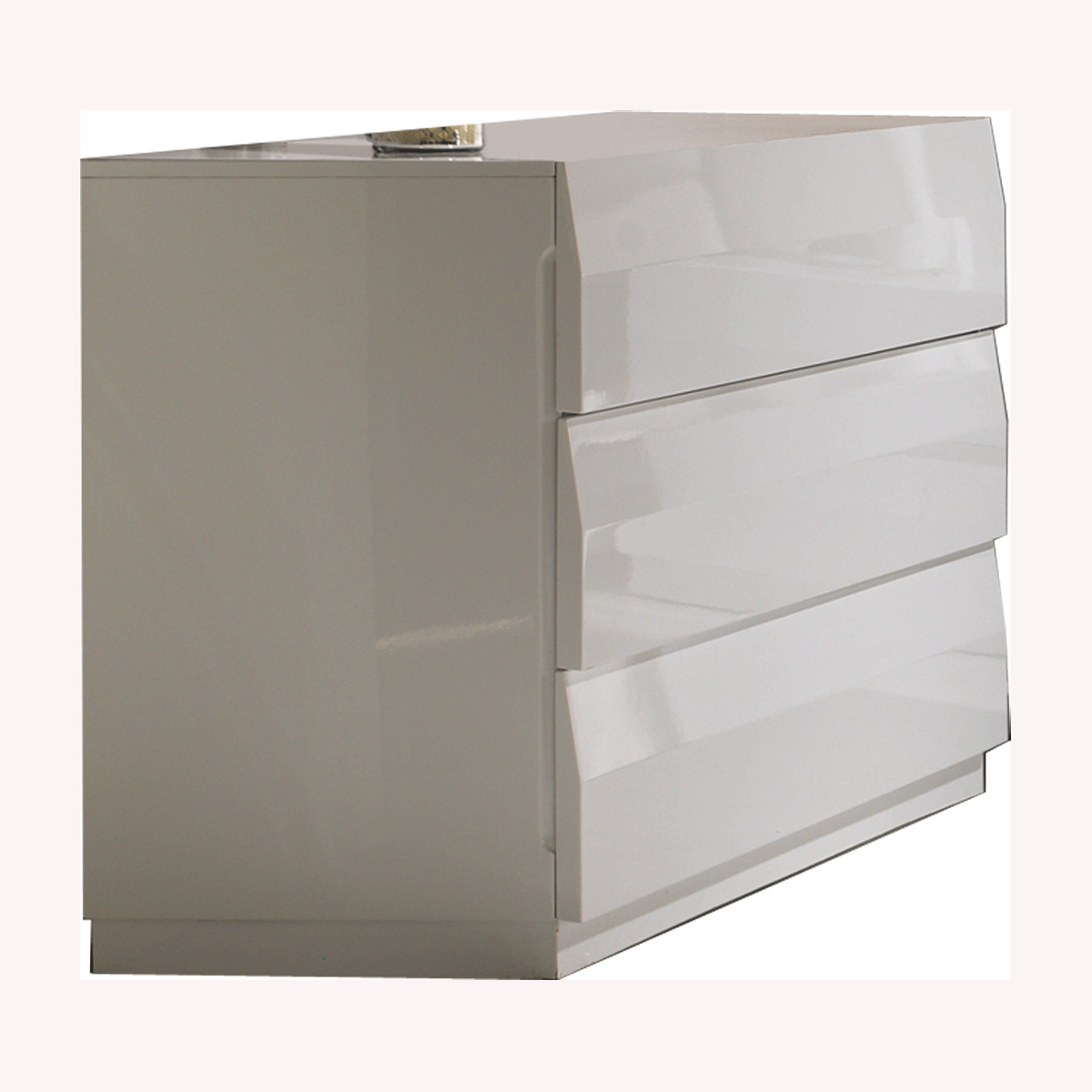 Modern Dresser with High Gloss Finish - 44 Inch