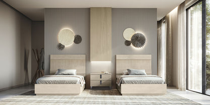 Complete Bedroom Setwith Beige High Gloss Lacquer, Special Order Finish