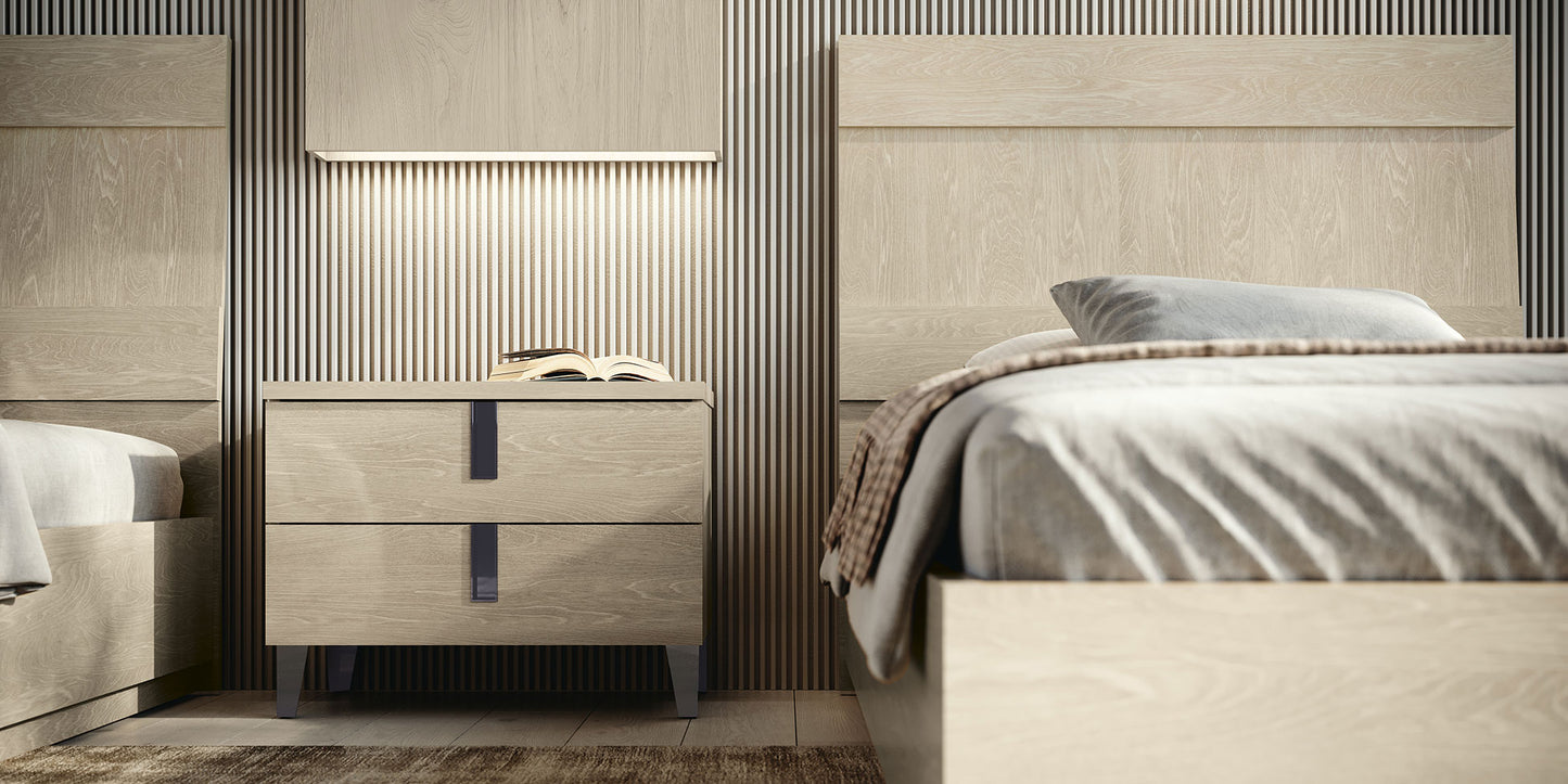 Complete Bedroom Setwith Beige High Gloss Lacquer, Special Order Finish