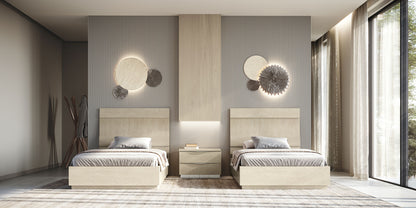 Complete Bedroom Setwith Beige High Gloss Lacquer, Special Order Finish