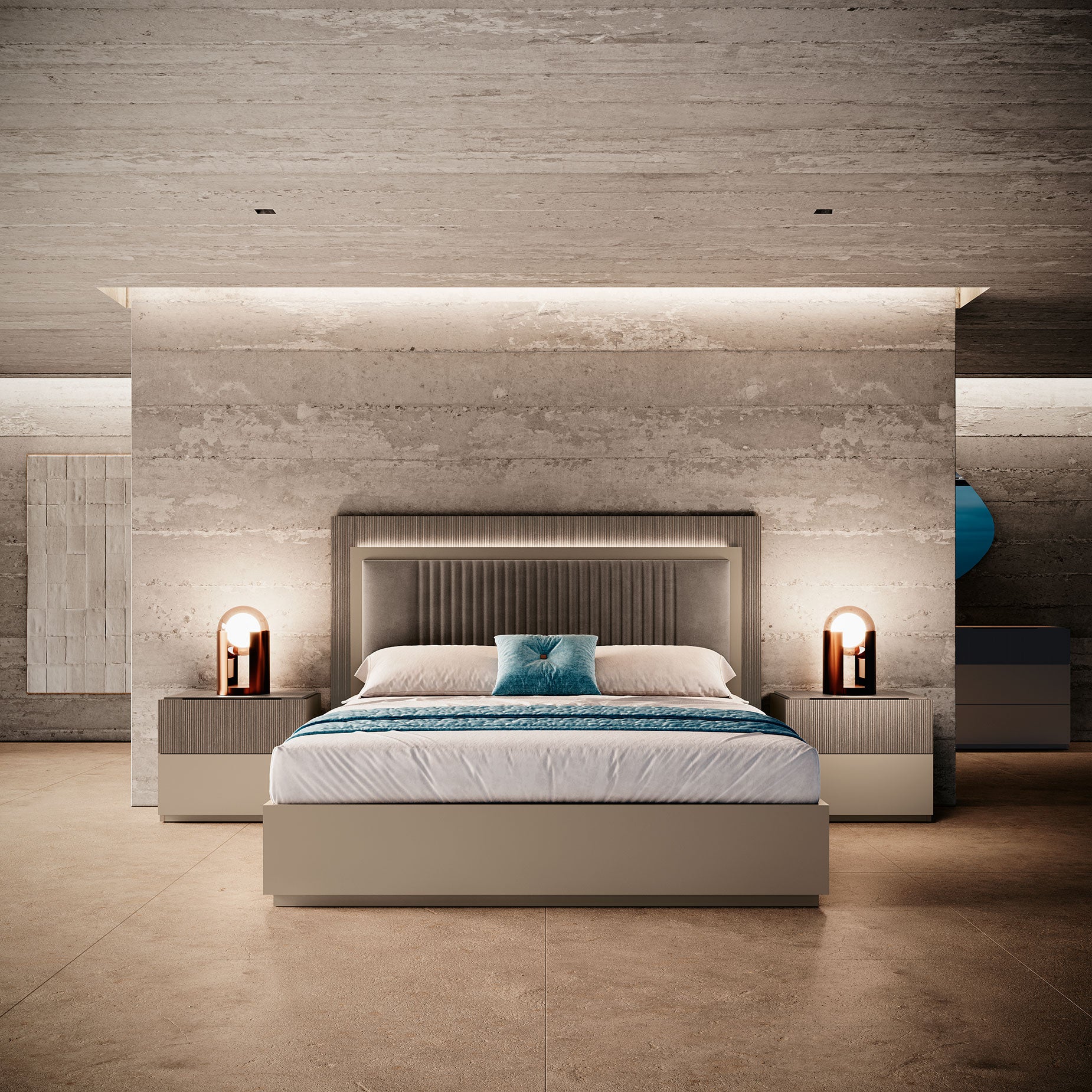 Complete Bedroom Setwith Walnut N/A - 009