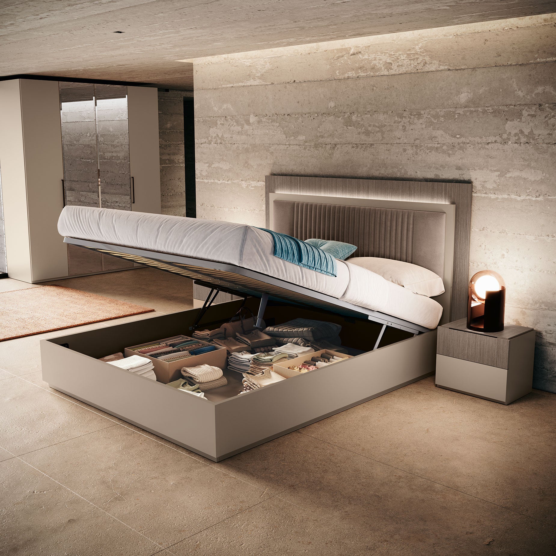 Complete Bedroom Setwith Walnut N/A - 009