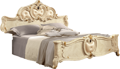 Complete Bedroom Setwith Ivory High Gloss Lacquer - 81 Inch