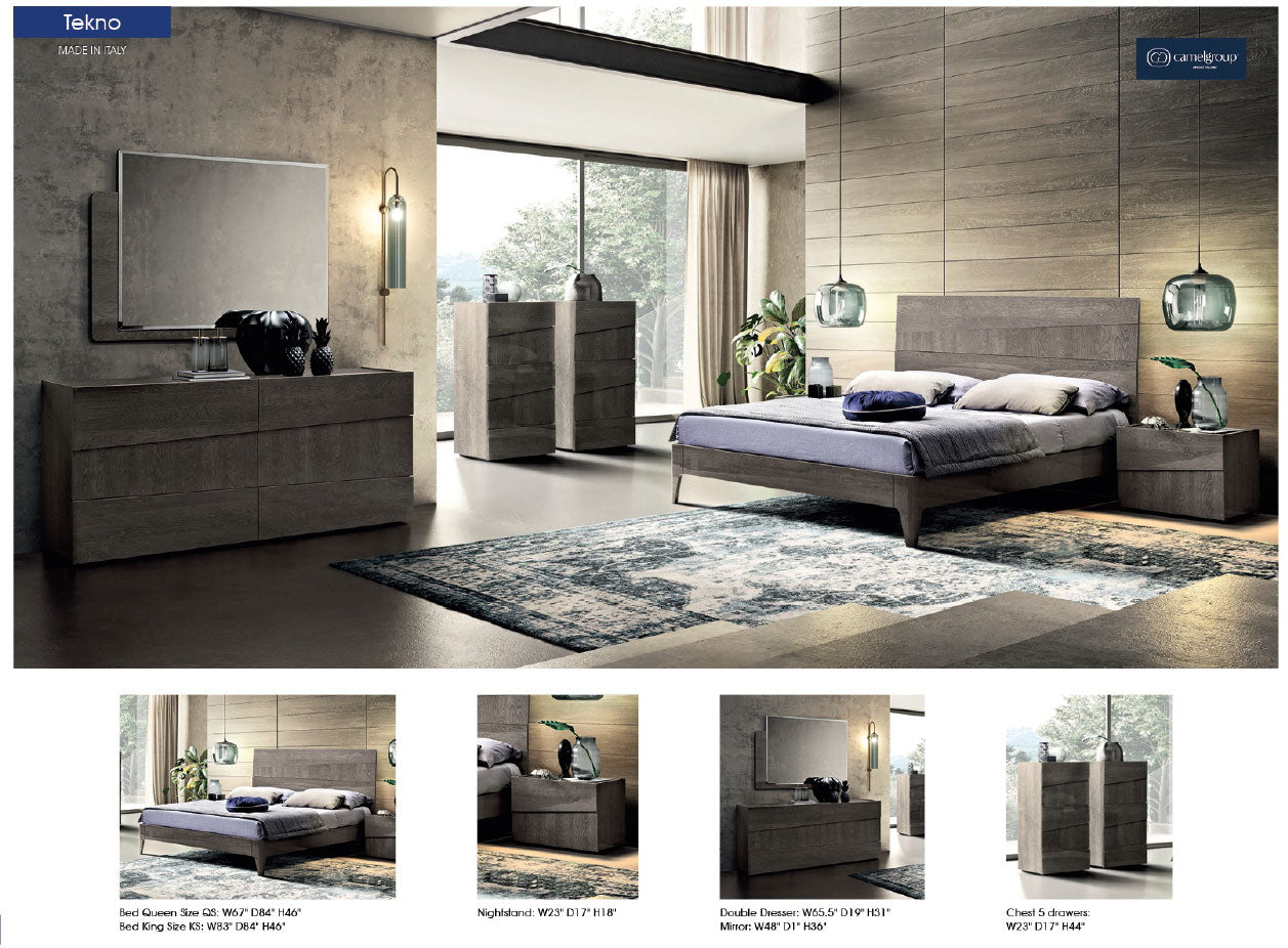 Complete Bedroom Setwith Silver High Gloss Lacquer - 67 Inch