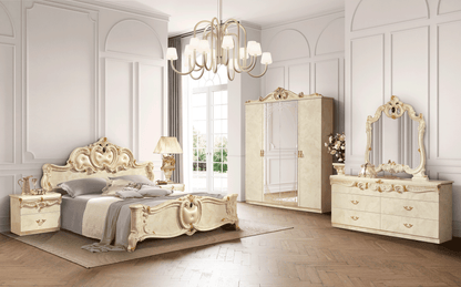 Complete Bedroom Setwith Ivory High Gloss Lacquer