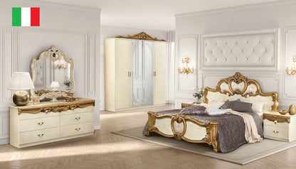 Complete Bedroom Setwith Ivory High Gloss Lacquer - 035