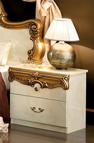 Complete Bedroom Setwith Ivory High Gloss Lacquer - 035