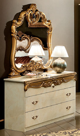 Complete Bedroom Setwith Ivory High Gloss Lacquer - 035