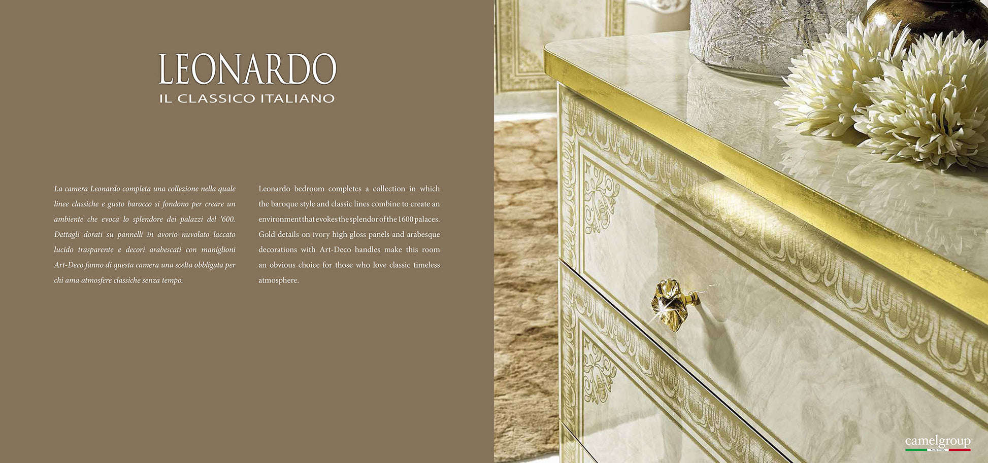 Complete Bedroom Setwith Beige High Gloss Lacquer