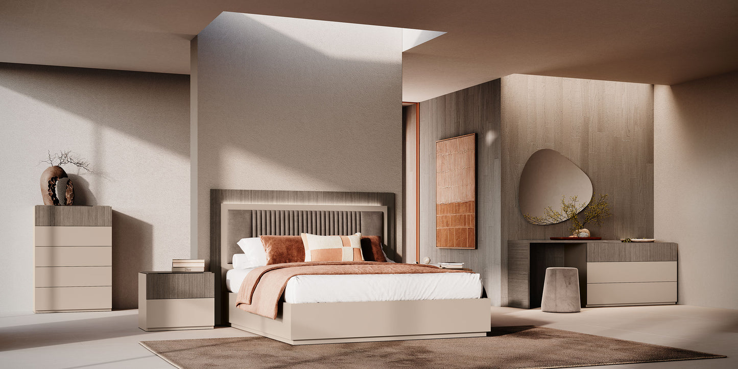 Complete Bedroom Setwith Walnut N/A - 31.69 Inch