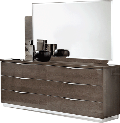 Complete Bedroom Setwith Silver Birch High Gloss Lacquer - 68 Inch