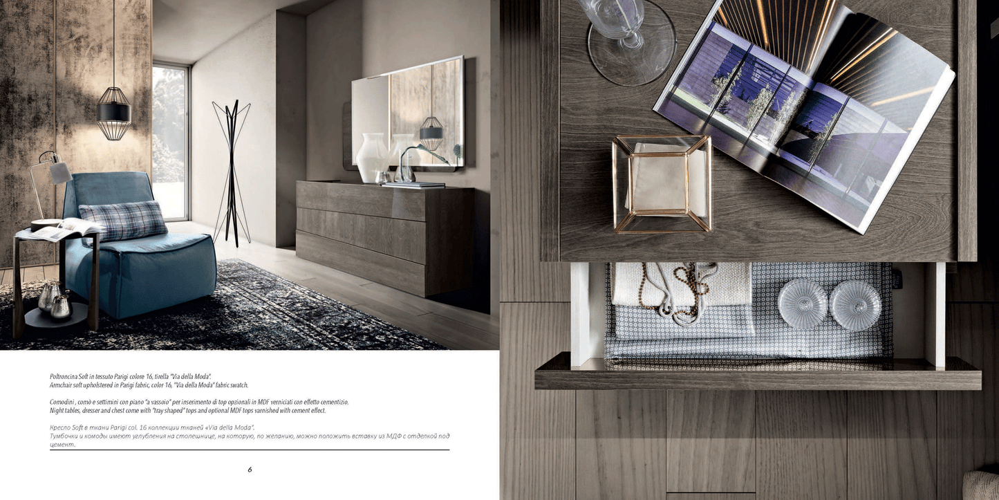 Modern Walnut Dresser with High-Gloss Finish