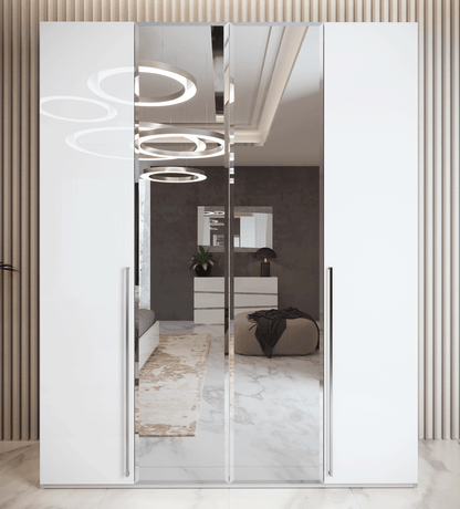Complete Bedroom Setwith White High Gloss Lacquer