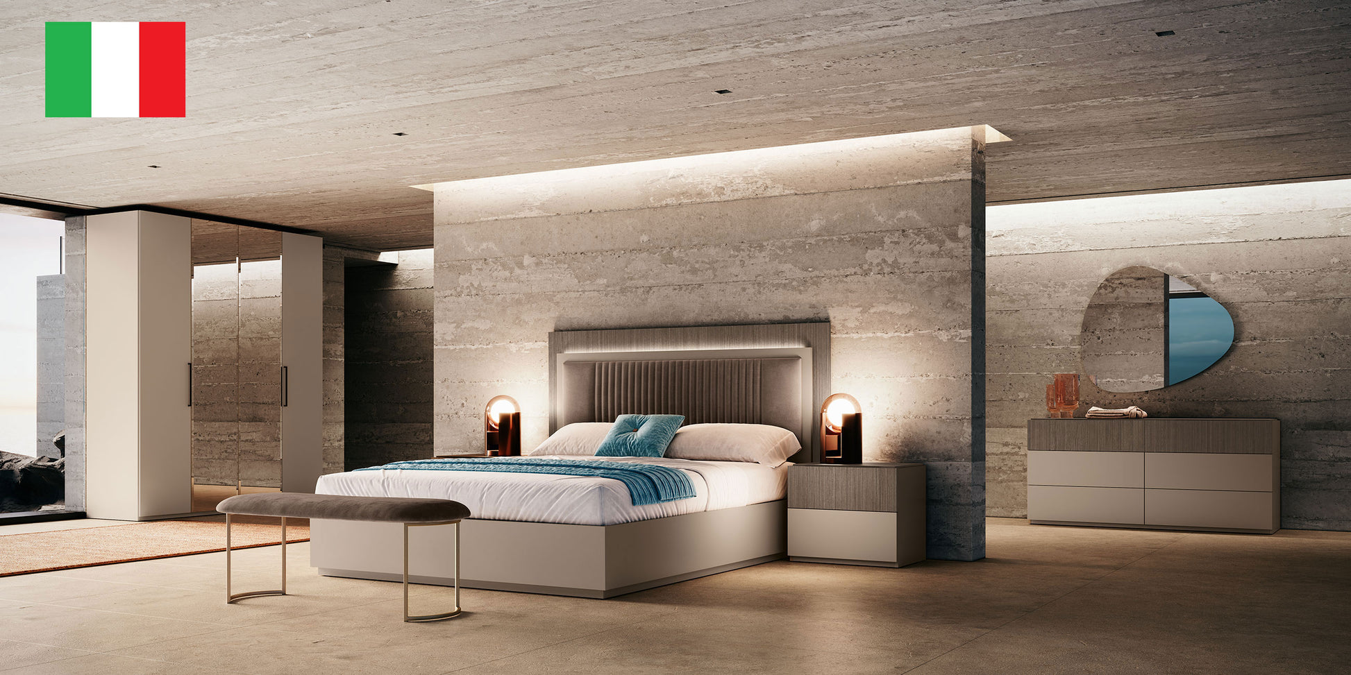 Complete Bedroom Setwith Walnut N/A