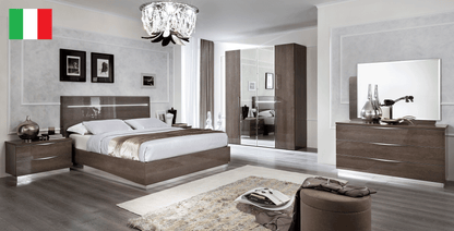 Complete Bedroom Setwith Silver High Gloss Lacquer