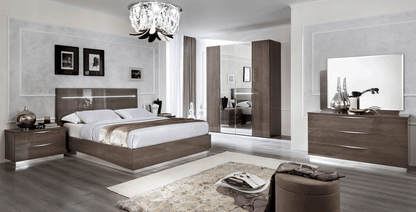 Complete Bedroom Setwith Silver High Gloss Lacquer