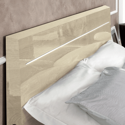 Complete Bedroom Setwith Ivory High Gloss Lacquer - 70 Inch