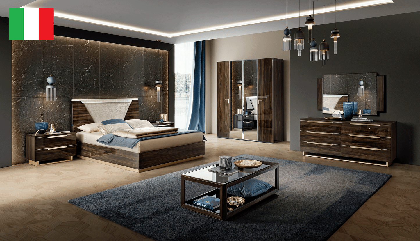 Complete Bedroom Setwith Walnut High Gloss Lacquer, Mat, Special Order Finish