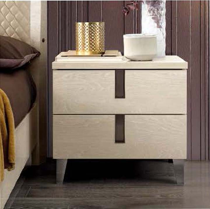 Complete Bedroom Setwith Beige High Gloss Lacquer - 028