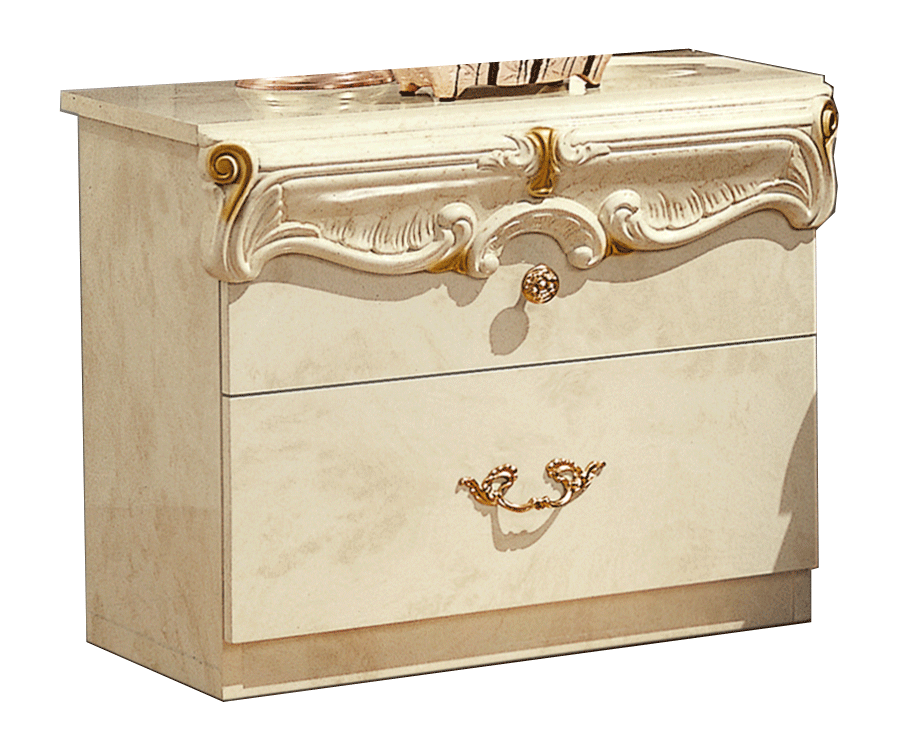 Complete Bedroom Setwith Ivory High Gloss Lacquer - 23 Inch