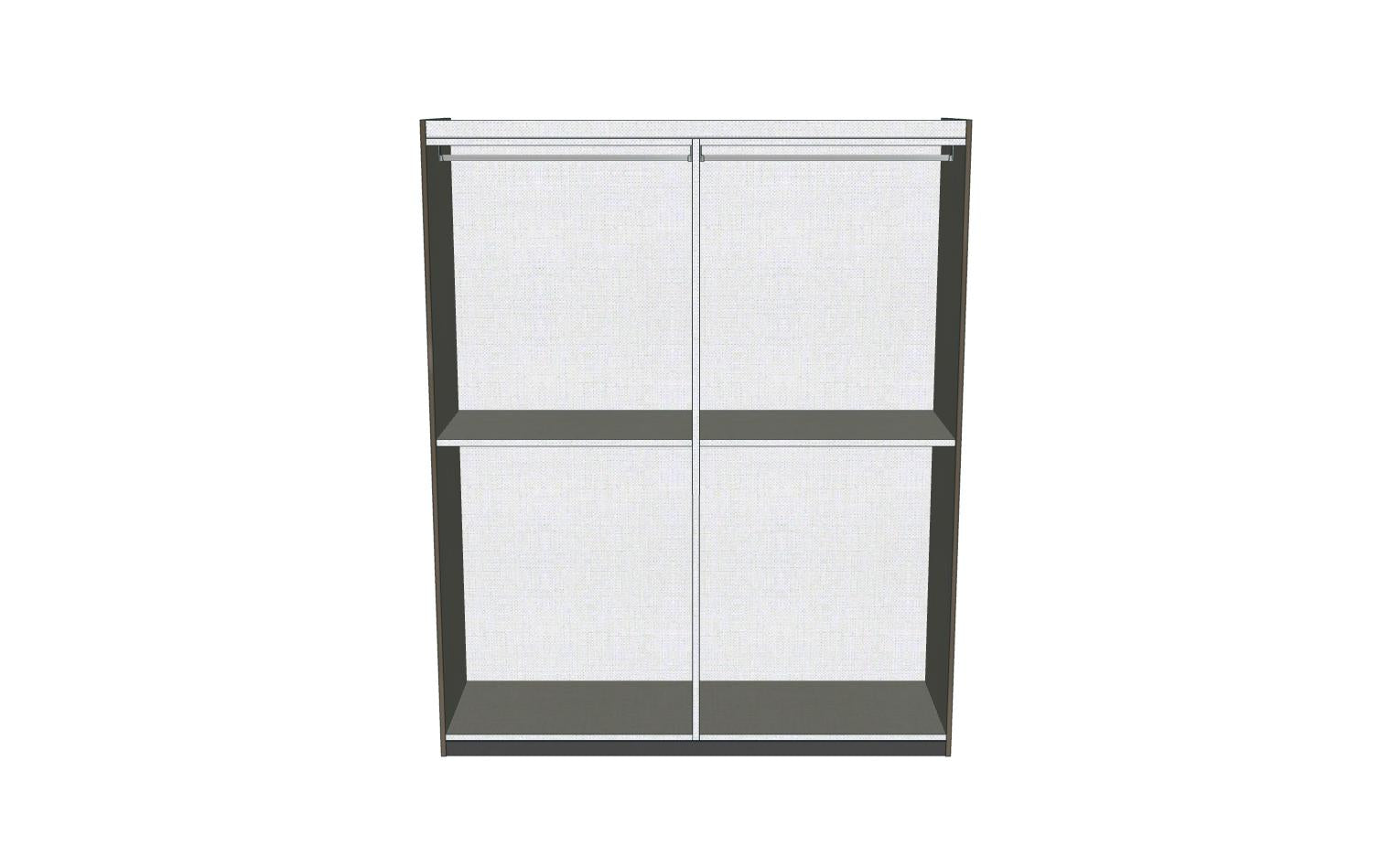 Modern Walnut Armoire with High-Gloss Finish