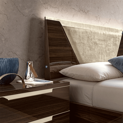 Complete Bedroom Setwith Walnut High Gloss Lacquer, Mat, Special Order Finish