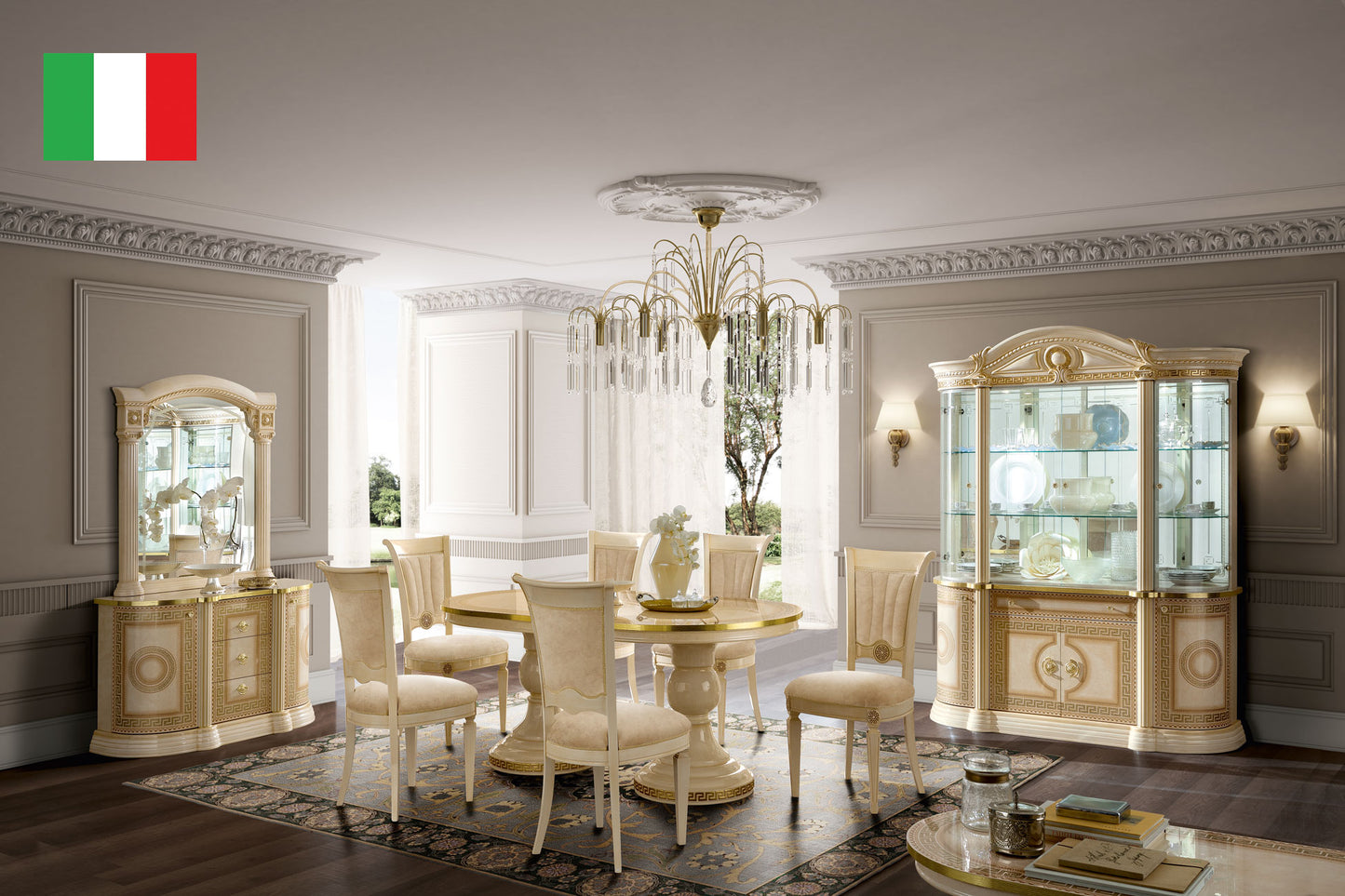Classic Gold Mirror with High Gloss Lacquer Finish
