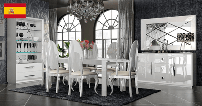 Modern White Mirror with High Gloss Lacquer, Mat Finish - 002