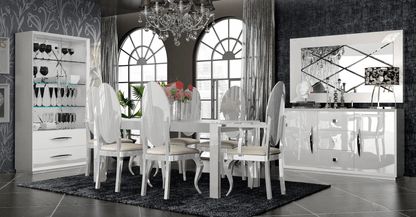 Modern White Mirror with High Gloss Lacquer, Mat Finish - 002