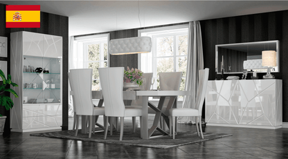 Modern White Mirror with High Gloss Lacquer, Mat Finish