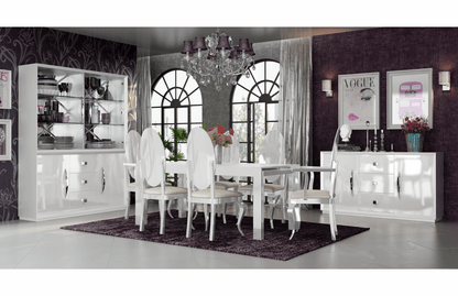 Modern White Mirror with High Gloss Lacquer, Mat Finish - 002