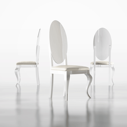 Modern White Mirror with High Gloss Lacquer, Mat Finish - 002