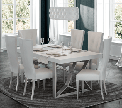 Modern White Mirror with High Gloss Lacquer, Mat Finish