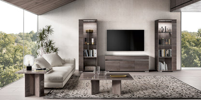 Modern Entertainment Unit with Shiny Finish