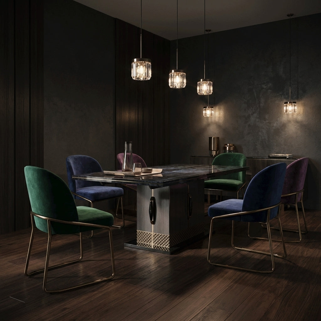 Modern Gloss Extendable Dining Table with Extension Leaf and Diamond Cut Feet